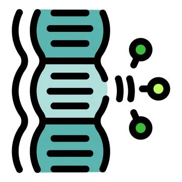 Innovative nanotechnology interacting with dna, exploring potential medical a Stock Illustration