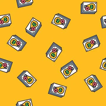 Innovative product concept research development vector seamless pattern Stock Illustration