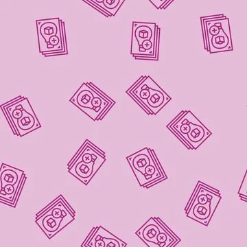 Innovative product concept research development line seamless pattern Stock Illustration