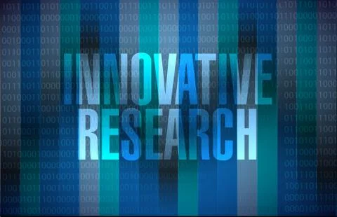 Innovative research binary sign concept Illustrazione stock