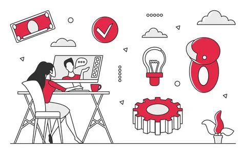 Innovative robot technology Illustrazione stock