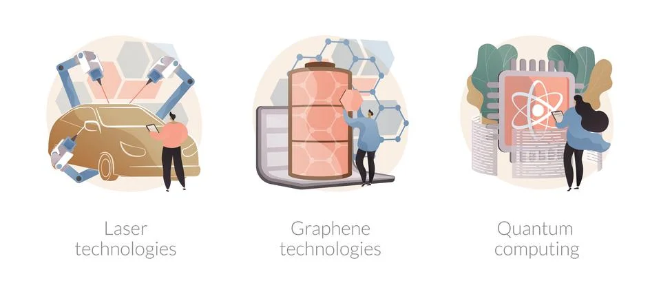 Innovative science abstract concept vector illustrations. Stock Illustration