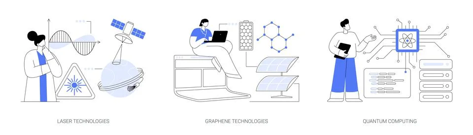 Innovative science abstract concept vector illustrations. Stock Illustration