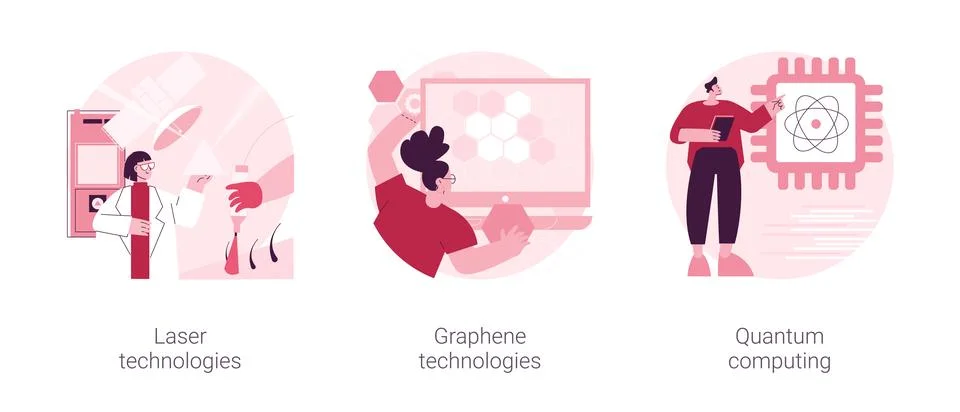 Innovative science abstract concept vector illustrations. 스톡 일러스트
