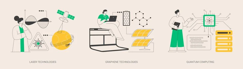 Innovative science abstract concept vector illustrations. 스톡 일러스트