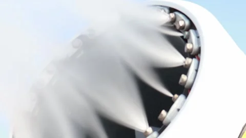 Innovative snowmaking technology creates artificial winter wonderland Vídeos de archivo 301873936