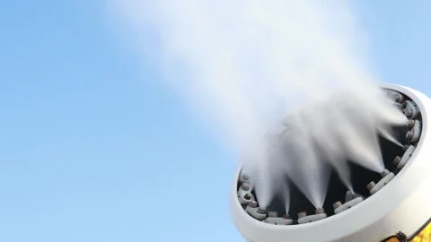 Innovative snowmaking technology creates sustainable winter wonderland Stock-Footage 301874473