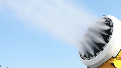 Innovative snowmaking technology creates winter wonderlands in 4K Stock Footage 301874840