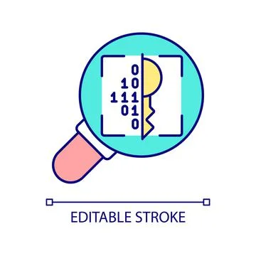 Innovative solution for security RGB color icon Stock Illustration