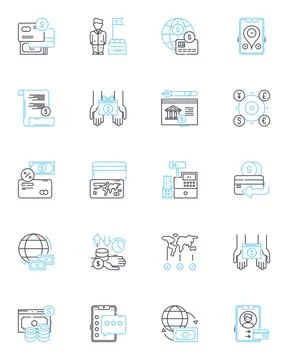Innovative solutions linear icons set. Creativity, Ingenuity, Inventiveness Stock Illustration
