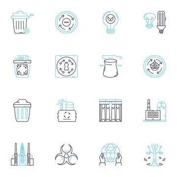 Innovative solutions linear icons set. Creative, Cutting-edge, Inventive 스톡 일러스트