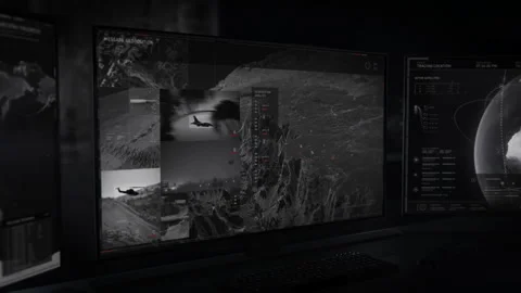 Innovative Spy Tech Software Discovers Location Of Several Enemy Planes Stock Footage 279224504