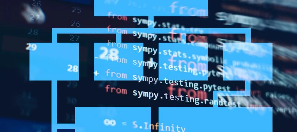 Innovative startup project. Website programming code . Stock Photos