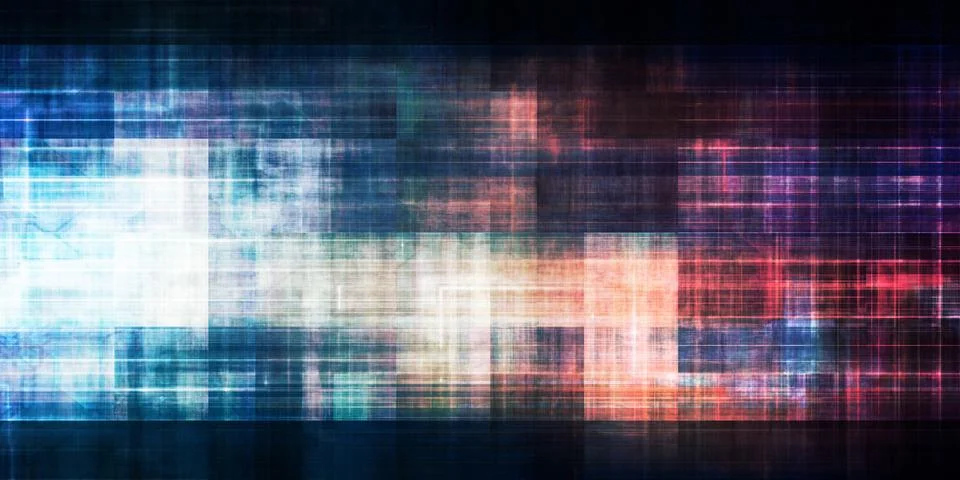 Innovative Tech Concept Demonstrates Network Data Integration Stockillustratie