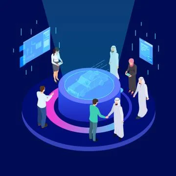 Innovative technologies in mechanical engineering. Autos development Stock Illustration