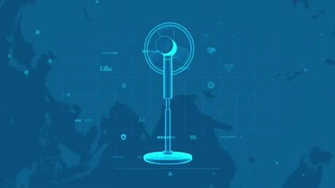 Innovative Technology: Digitalization of Home Appliances in Modern World Maps Stock Footage 341375365