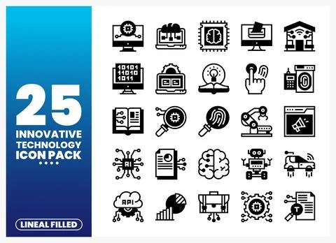 Innovative technology icons for digital design projects イラスト素材