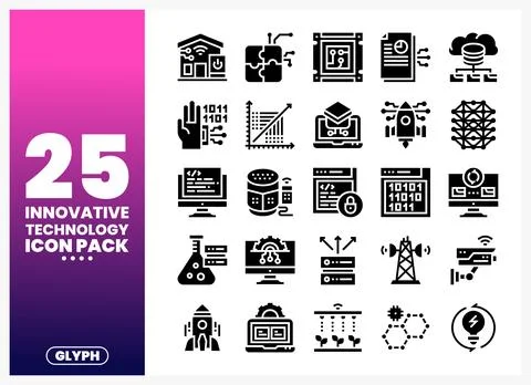 Innovative Technology Icons Stock Illustration