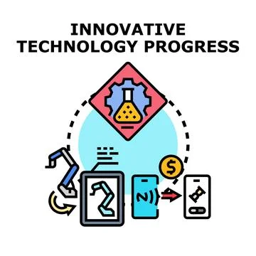 Innovative technology progress development concept 스톡 일러스트
