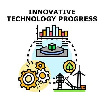 Innovative technology progress development concept vector Stockillustratie
