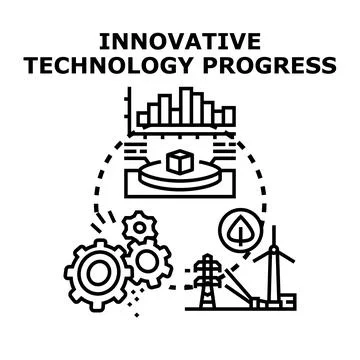 Innovative technology progress development concept vector イラスト素材