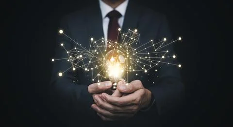 Innovative technology in science and communication concepts, and Creativity w Stock-Fotos