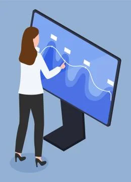 Innovative Technology with Touchscreen Pc Vector Stock Illustration