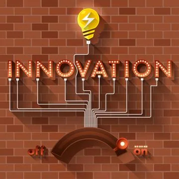 INNOVATIVE Text Light Stock Illustration