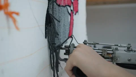 Innovative Textile Art Creation Process Video stock 342281752