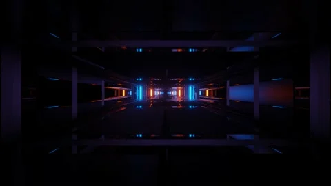 Innovative Underground Portal to the Future 4k uhd 3d rendering vj loop Stock Footage 140450963