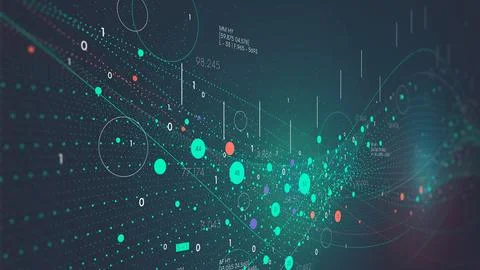 Innovative unstructured big data processing and analysis, database organiza.. Stock Illustration