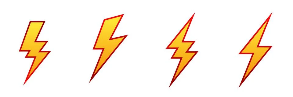 Innovative Vector Logo Thunderbolt, Power, and Flash Stock Illustration