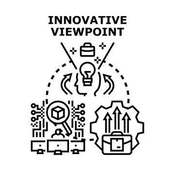 Innovative viewpoint developing business solutions concept Stock Illustration