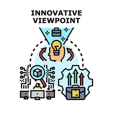 Innovative viewpoint developing business solutions concept Stock Illustration