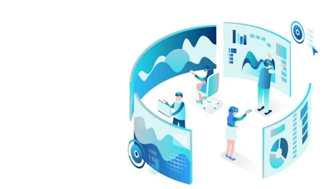 Innovative Virtual Reality Technology for Data Analysis and Interactive Exp.. Video stock 341920081
