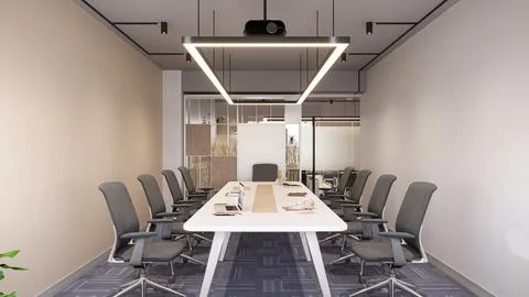 Innovative Workstations Redefining Office Desk Designs Illustrazione stock
