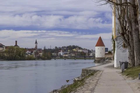 Innweg in Passau Stock Photos