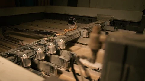 Inoperative machine. Machine tool in production. Stock Footage 125422939