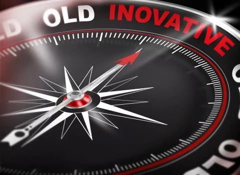 Inovative compass Concept 3d Stock Illustration