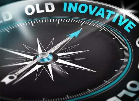 Inovative compass Concept 3d Stock Illustration
