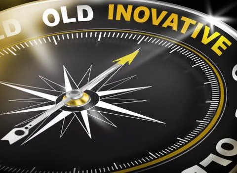 Inovative compass Concept 3d Illustrazione stock