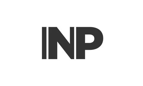 INP logo design template with strong and modern bold text. Initial based ve.. 库存插图