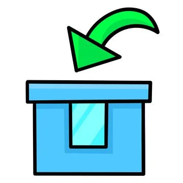 Input box symbol. doodle icon drawing Stock Illustration