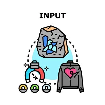 Input data for customer and client analysis Stock Illustration