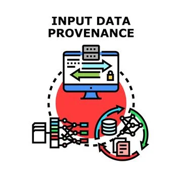 Input data provenance concept for digital information management Stock Illustration