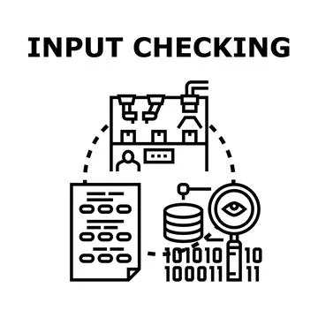 Input data validating for information security management イラスト素材