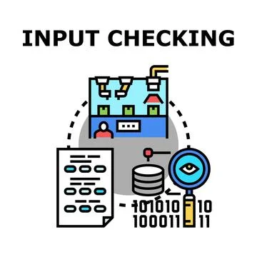 Input data validating for information security management Stock Illustration