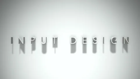 Input design 3D title animation white text on a white background Stock Footage 299759377
