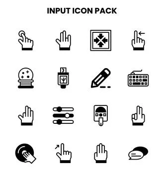 Input DuoTone Bundle Icons Pack Illustrazione stock