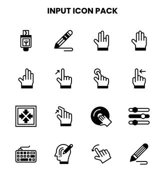 Input DuoTone Design Icons Pack Stock Illustration